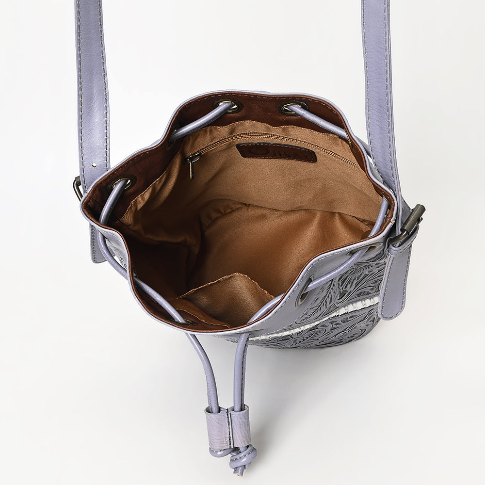 Ohlay Tote Hand Tooled Genuine Leather
