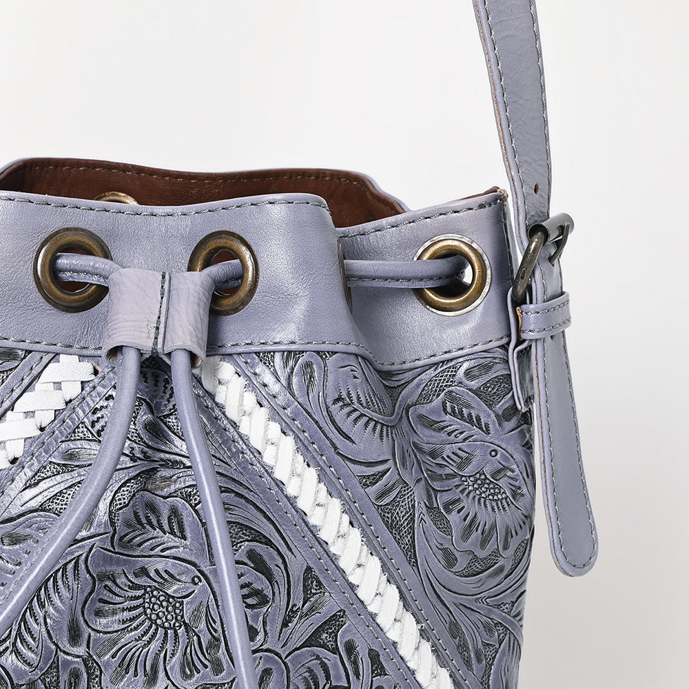 Ohlay Tote Hand Tooled Genuine Leather