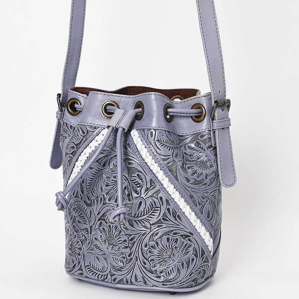 Ohlay Tote Hand Tooled Genuine Leather