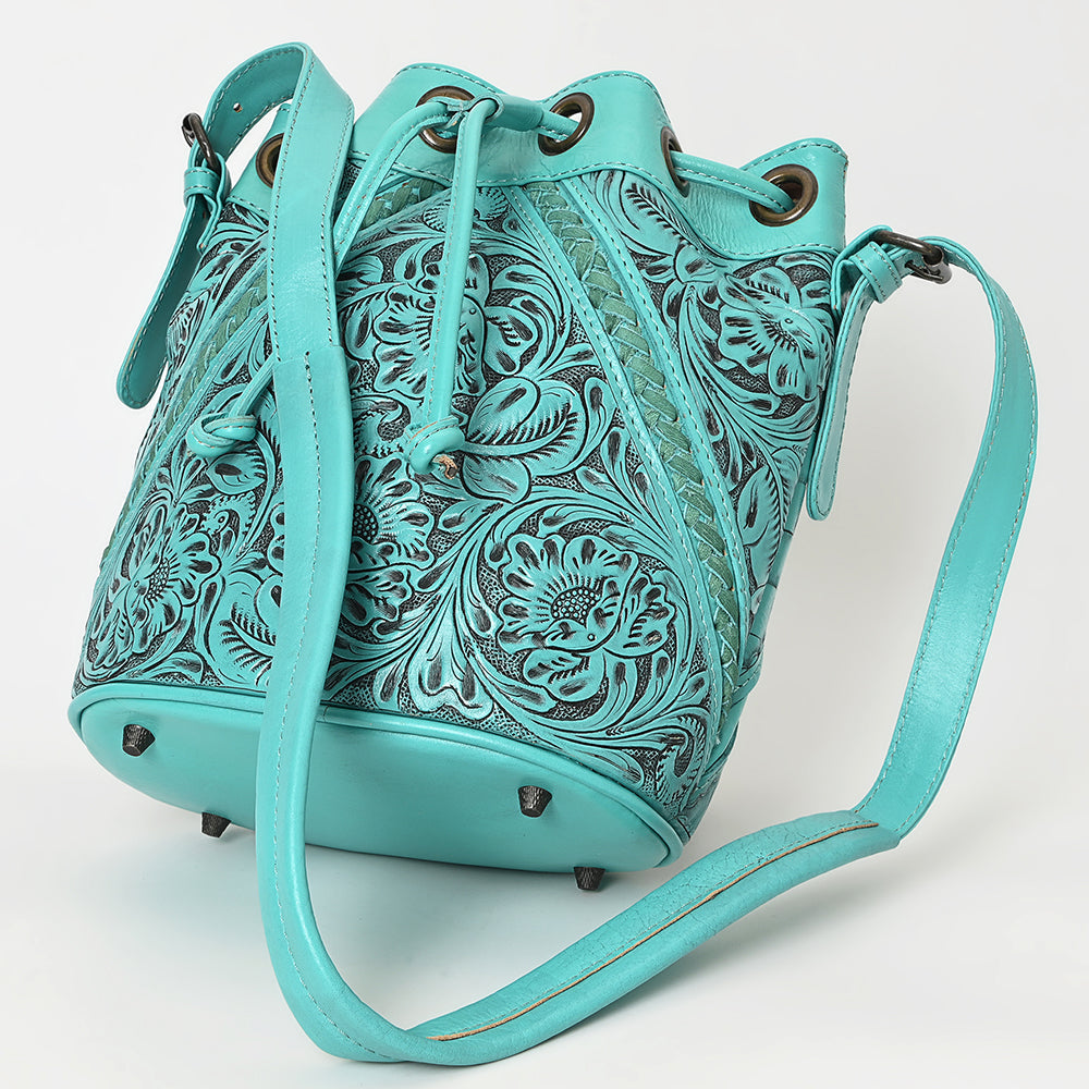 Ohlay Tote Hand Tooled Genuine Leather