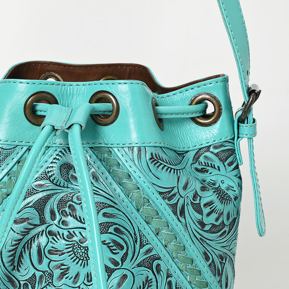 Ohlay Tote Hand Tooled Genuine Leather