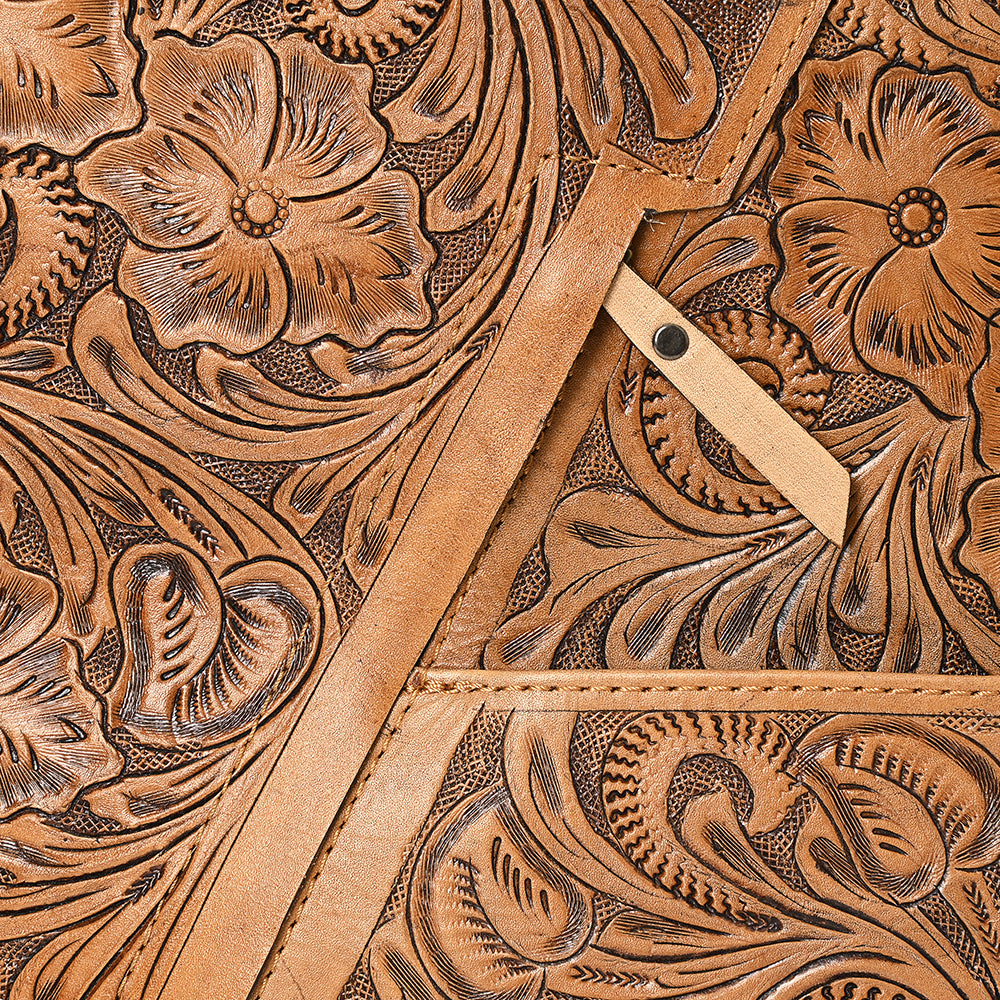 Ohlay Bags Backpack Hand Tooled Genuine Leather