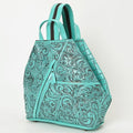 OHLAY Hand-Tooled Leather Backpack