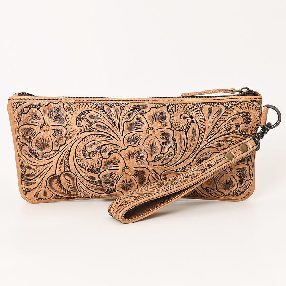 OHLAY Hand-Tooled Leather Backpack