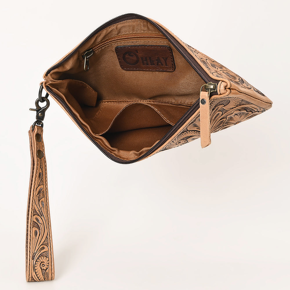 OHLAY Hand-Tooled Leather Backpack