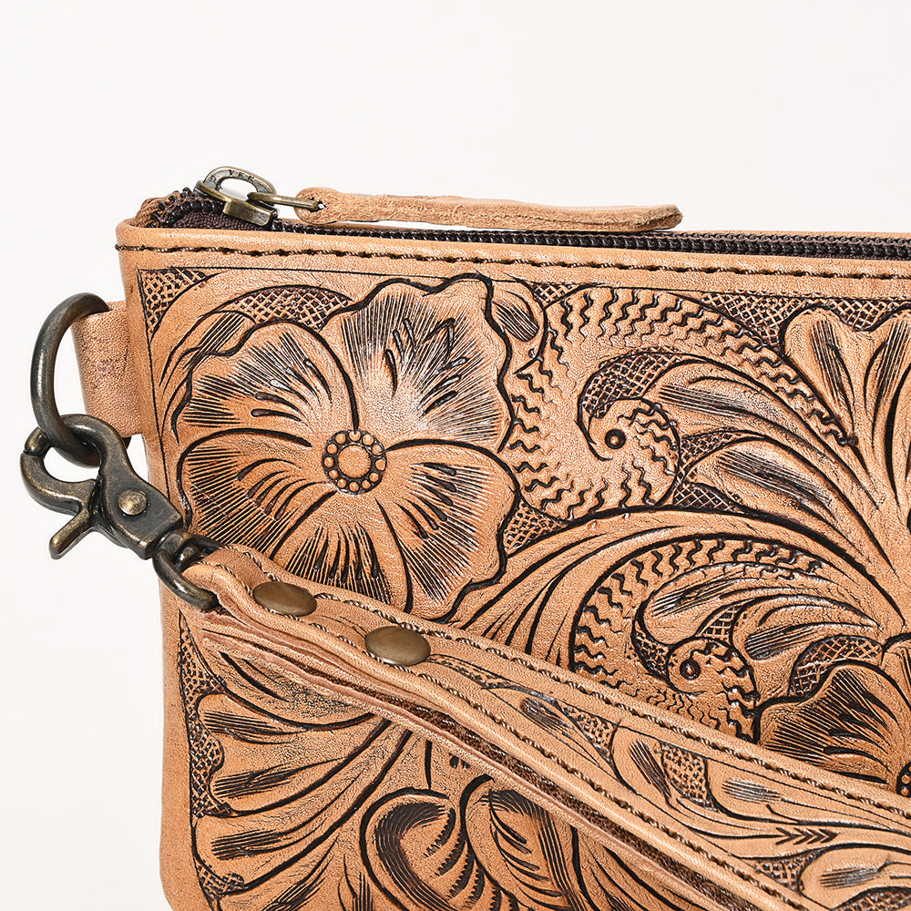 OHLAY Hand-Tooled Leather Backpack