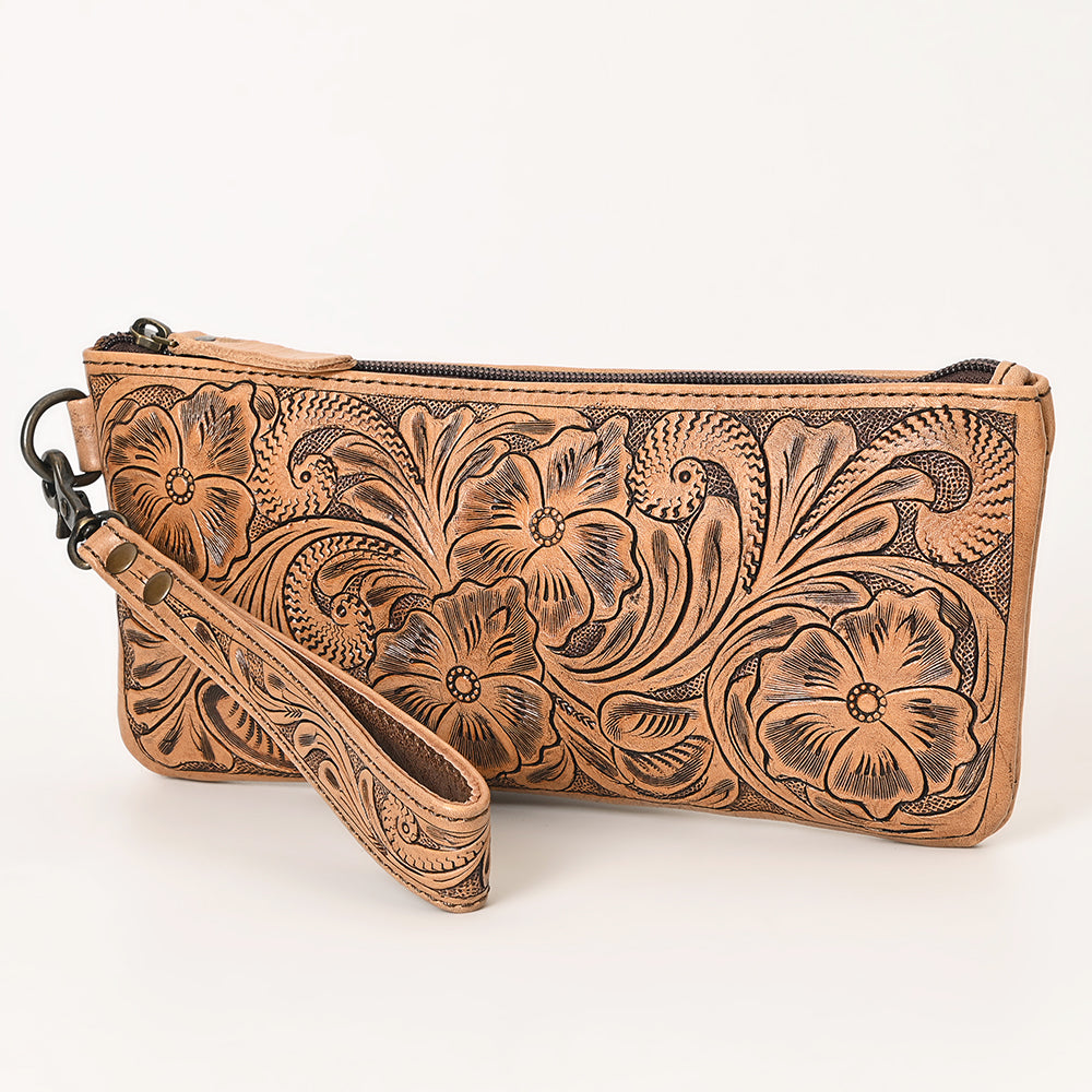 OHLAY Hand-Tooled Leather Backpack