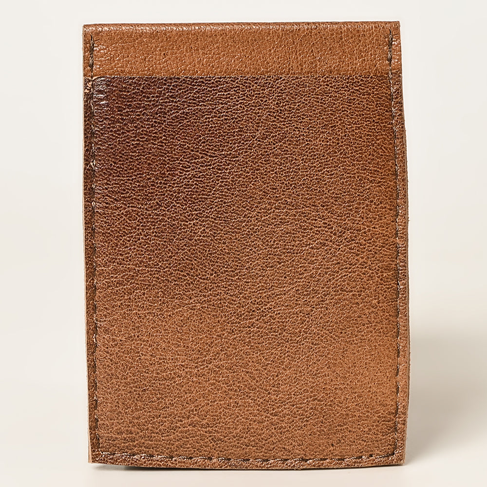 Ohlay Ohccg102a Card-Holder Hand Tooled Genuine Leather