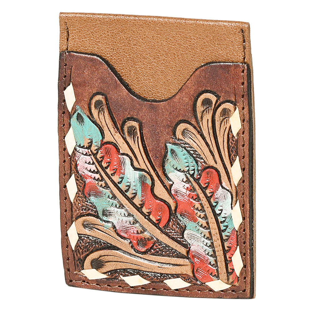 Ohlay Ohccg102a Card-Holder Hand Tooled Genuine Leather