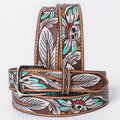 OHLAY Hand-Tooled Hand-Painted Genuine American Leather Belt