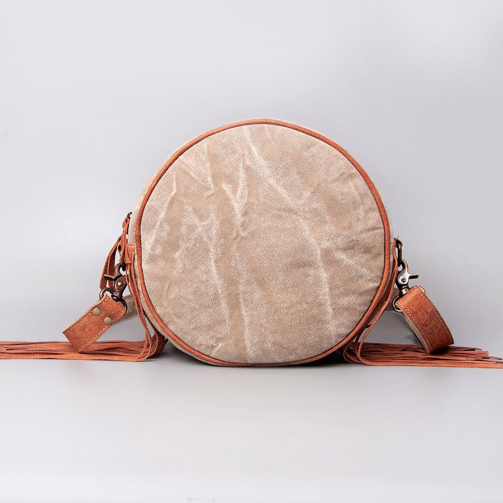 OHLAY Upcycled Wool Canvas Hair-On Canteen Bag