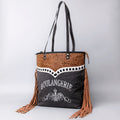 Ohlay Hobo Upcycled Canvas Embossed Genuine Leather