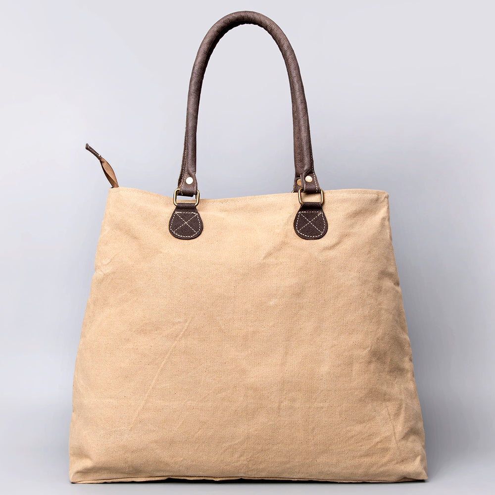 Ohlay Hobo Upcycled Canvas Hair-on Genuine Leather