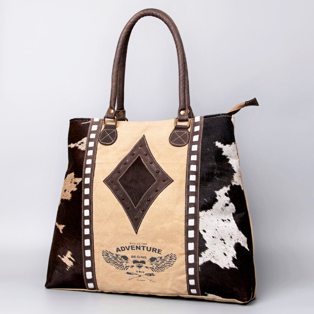 Ohlay Hobo Upcycled Canvas Hair-on Genuine Leather