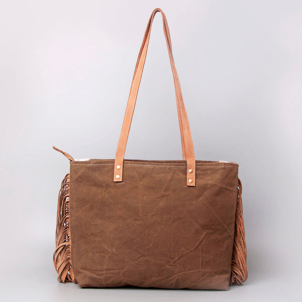 Ohlay Hobo Upcycled Canvas Hair-on Genuine Leather