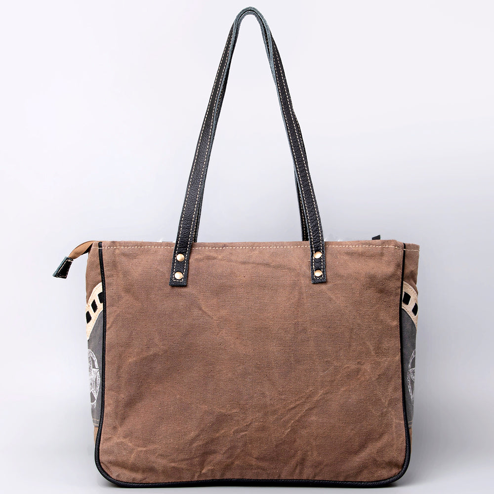 Ohlay Hobo Upcycled Canvas Hair-on Genuine Leather