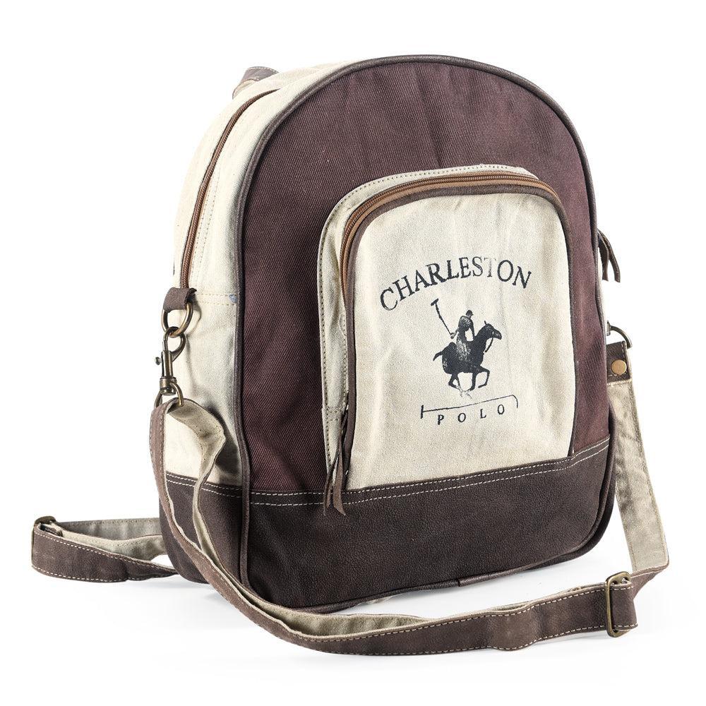 OHLAY Upcycled Canvas Leather Crossbody Bag