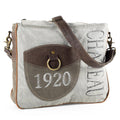 OHLAY Upcycled Canvas Leather Crossbody Bag