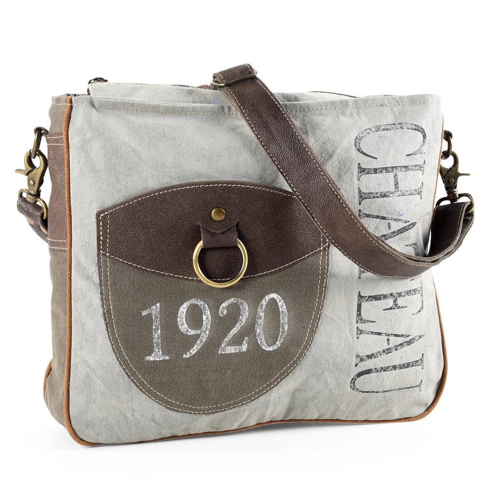 OHLAY Upcycled Canvas Leather Crossbody Bag