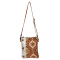 OHLAY Upcycled Wool Canvas Hair-On Leather Crossbody Bag