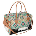 OHLAY Upcycled Wool Canvas Hair-On Leather Duffel Bag