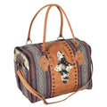 OHLAY Upcycled Wool Canvas Hair-On Leather Duffel Bag