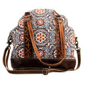OHLAY Upcycled Canvas Hair-On Leather Tote