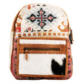 OHLAY Upcycled Wool Hair-On Leather Backpack