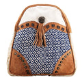 OHLAY Upcycled Wool Canvas Hair-On Leather Backpack