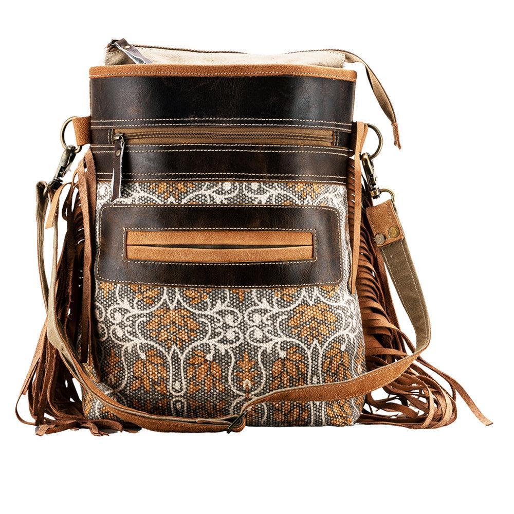 OHLAY Upcycled Canvas Leather Crossbody Bag