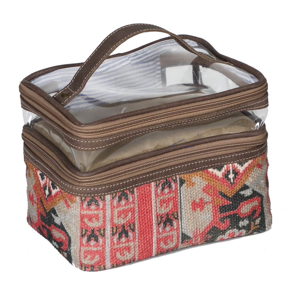 Ohlay Jewelry Case Upcycled Wool Genuine Leather