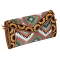 OHLAY Hand-Tooled Upcycled Wool Genuine Leather Wallet