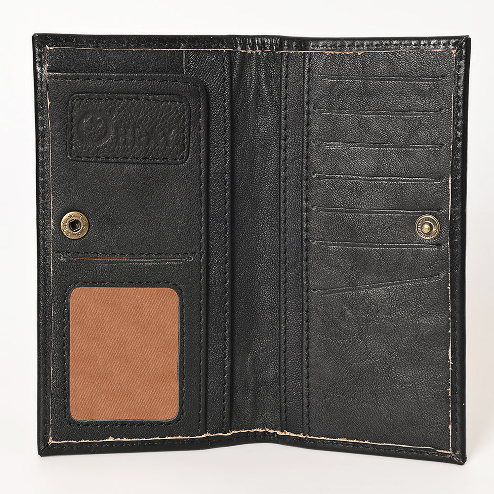 Ohlay Wallet Hand Tooled Genuine Leather