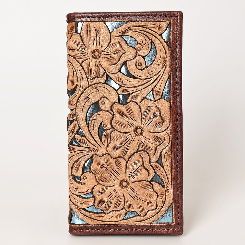 Ohlay Wallet Hand Tooled Genuine Leather