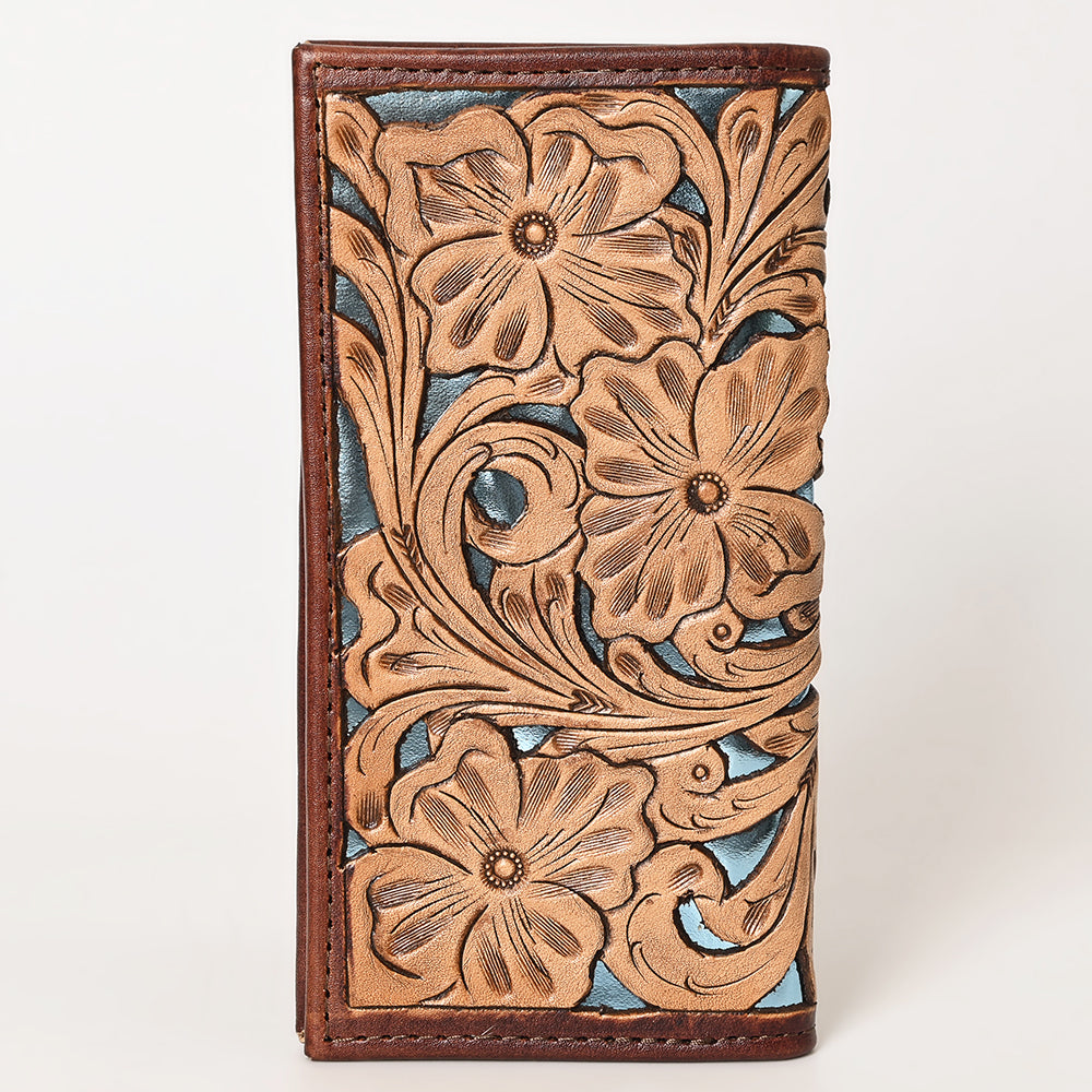 Ohlay Wallet Hand Tooled Genuine Leather