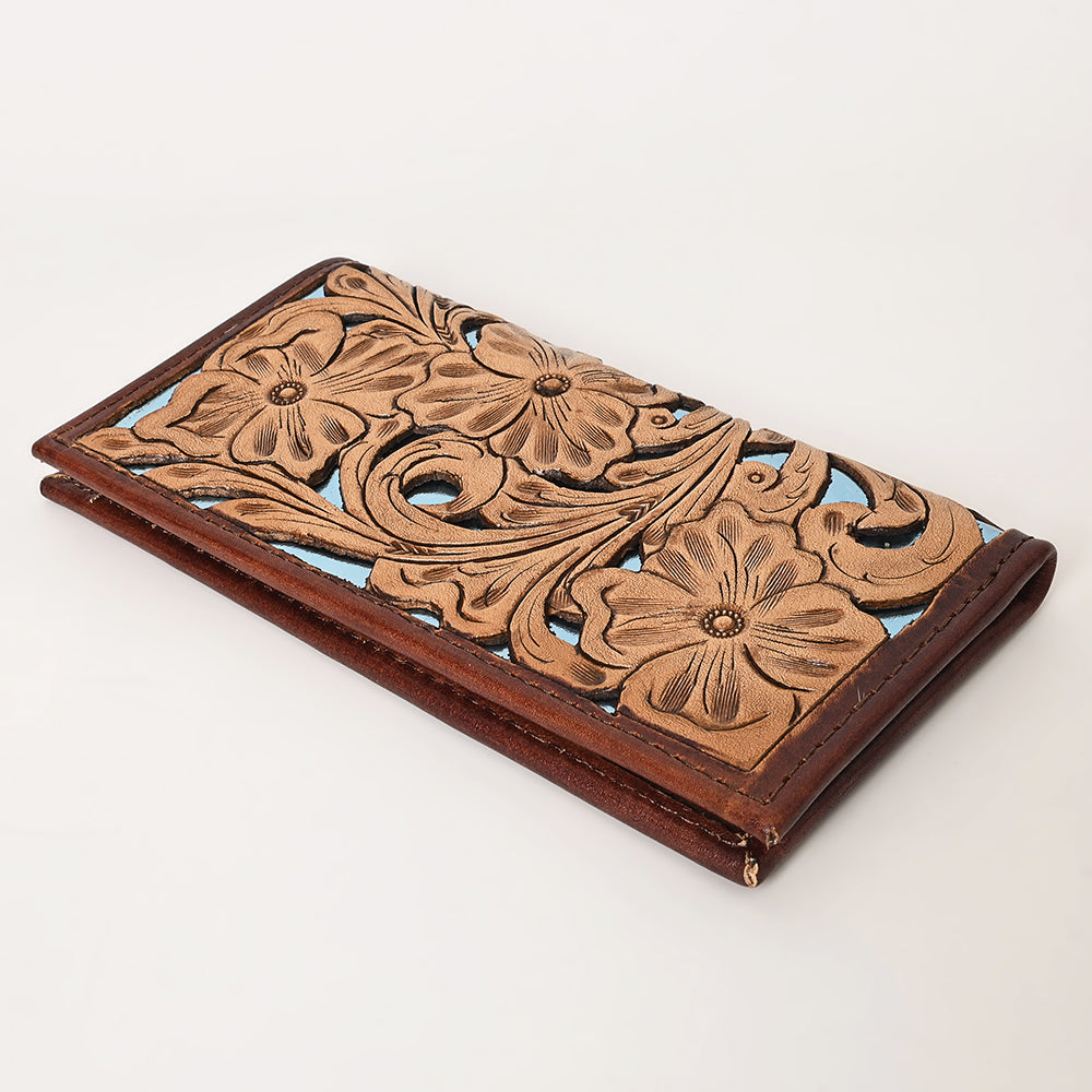 Ohlay Wallet Hand Tooled Genuine Leather
