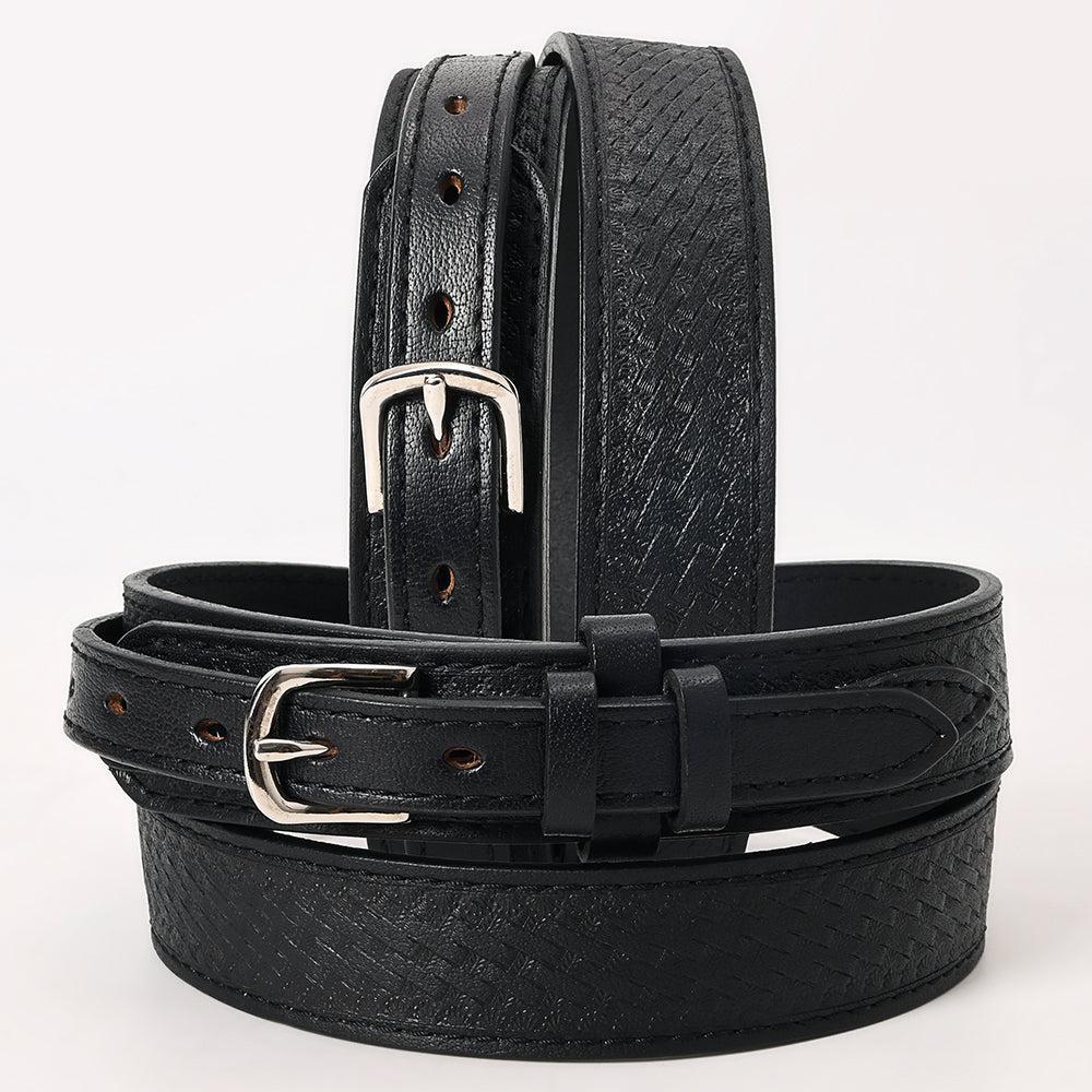 HILASON Western Genuine Leather Belt for Men Women Cowboy Cowgirl Handmade Unisex Full Grain Heavy Duty Tooled Belt for Jeans