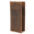AMERICAN TANNER Genuine Leather Long Bifold Wallet For Men Women H7 X W3