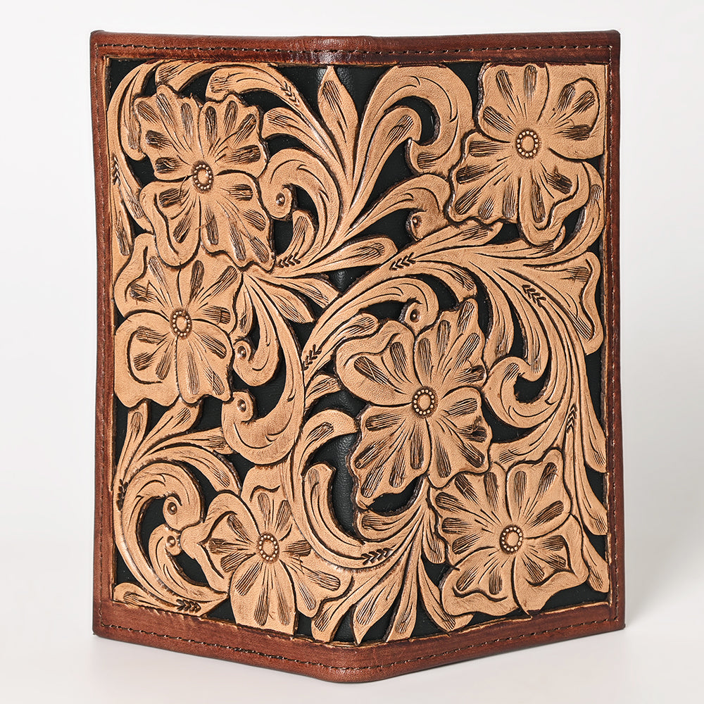 OHLAY Hand-Tooled Genuine Leather Wallet