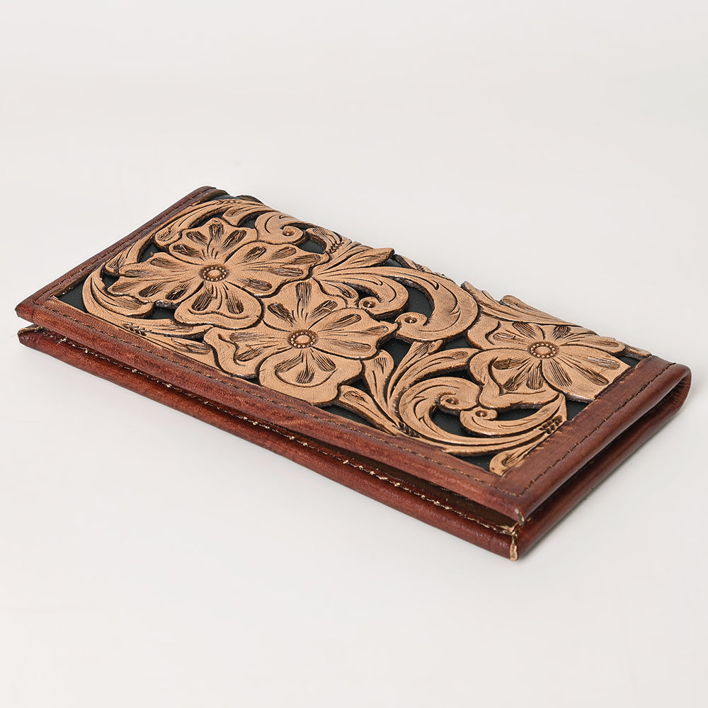 OHLAY Hand-Tooled Genuine Leather Wallet