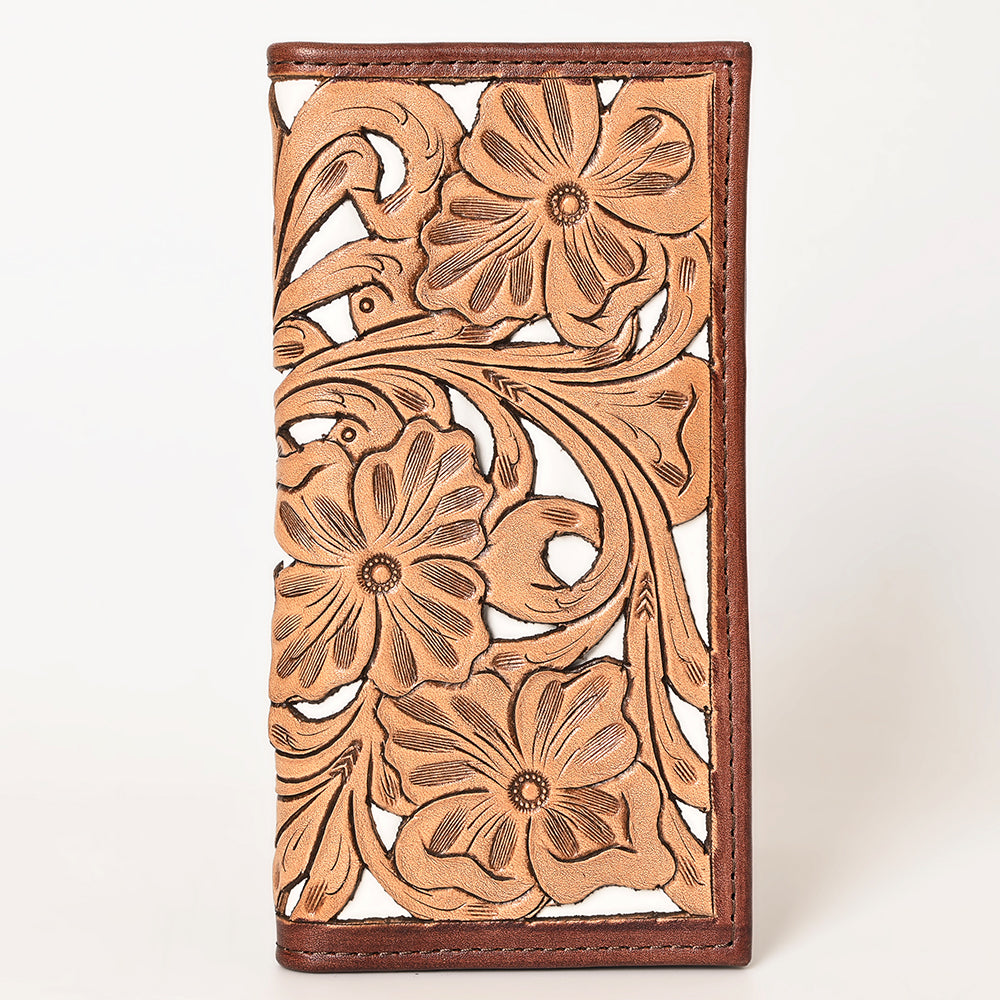 Ohlay Wallet Hand Tooled Genuine Leather