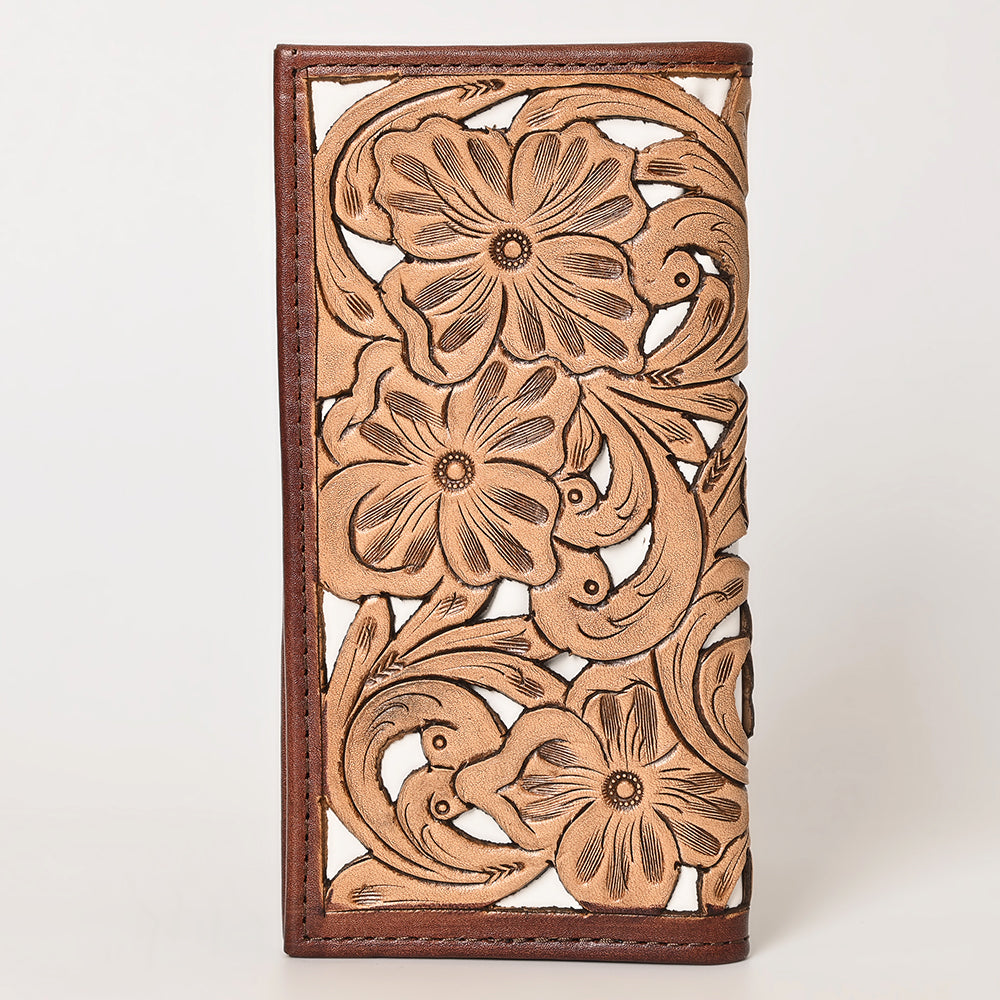 Ohlay Wallet Hand Tooled Genuine Leather