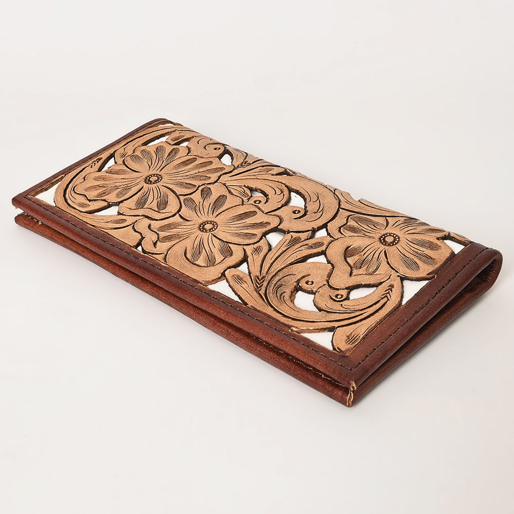 Ohlay Wallet Hand Tooled Genuine Leather