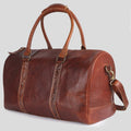 OHLAY Hand-Tooled Leather Duffel Bag