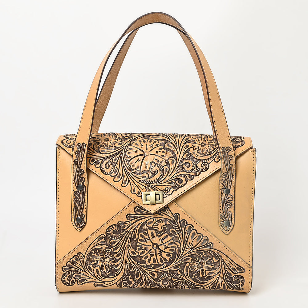 American Darling Briefcase Hand Tooled Genuine Leather Western Women Bag Handbag | for Cute Laptop