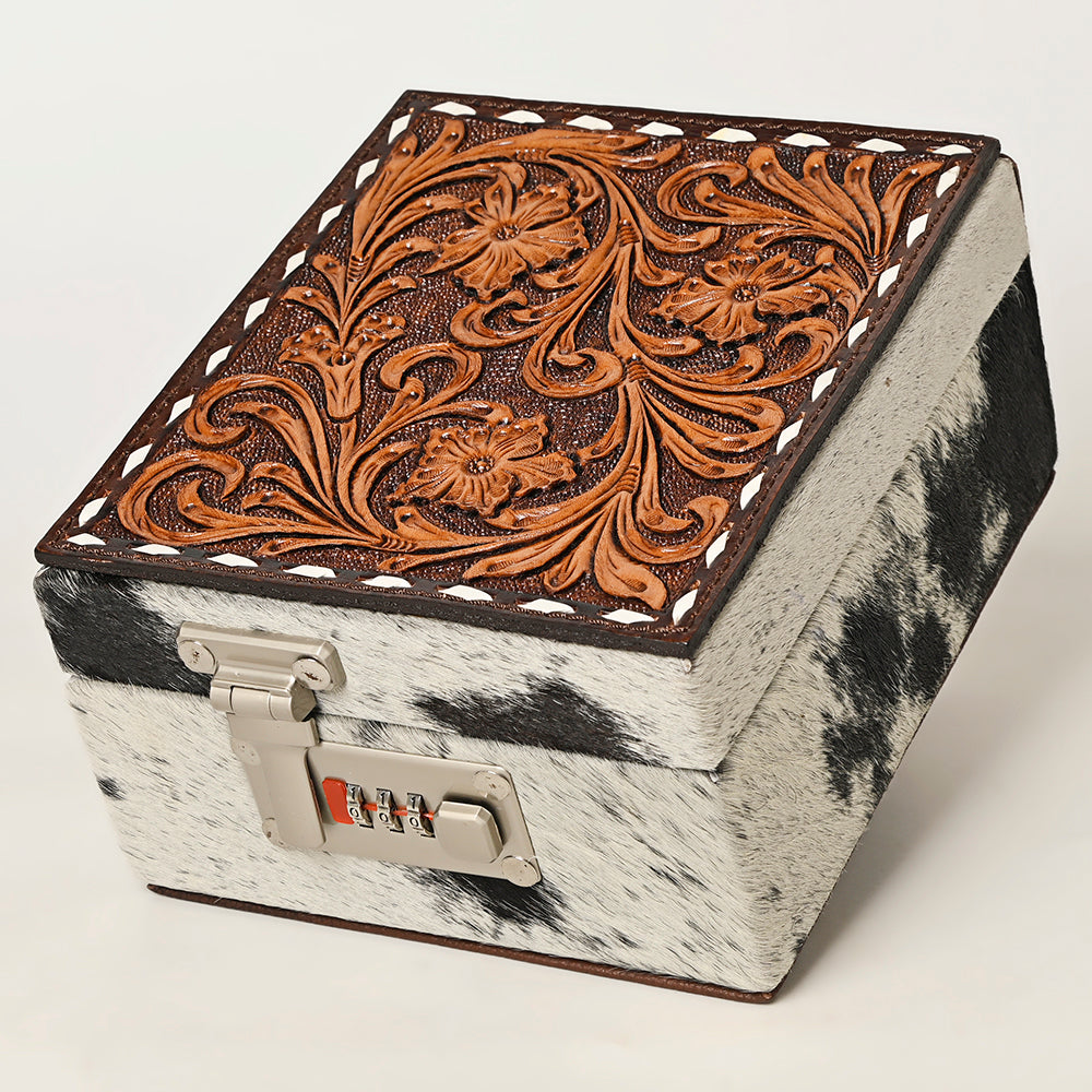 American Darling Hand-Tooled Hair-On Genuine Leather Bag