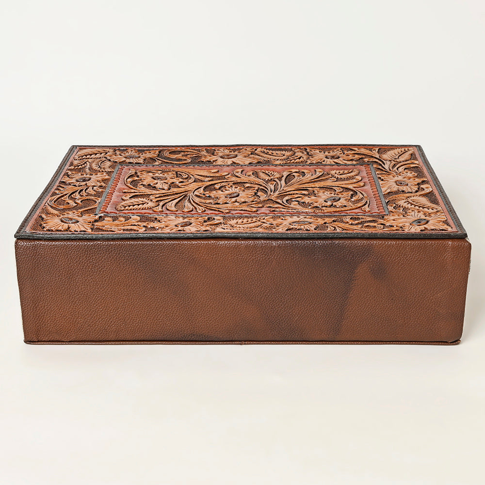 American Darling Hand-Tooled Hair-On Genuine Leather Bag