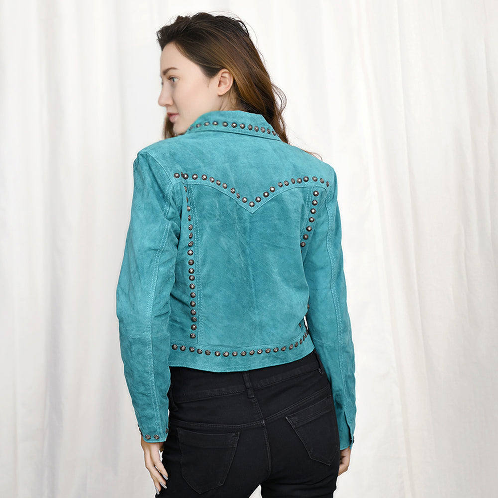 Genuine Vintage  leather Women shirt  jacket  dress ladies girl