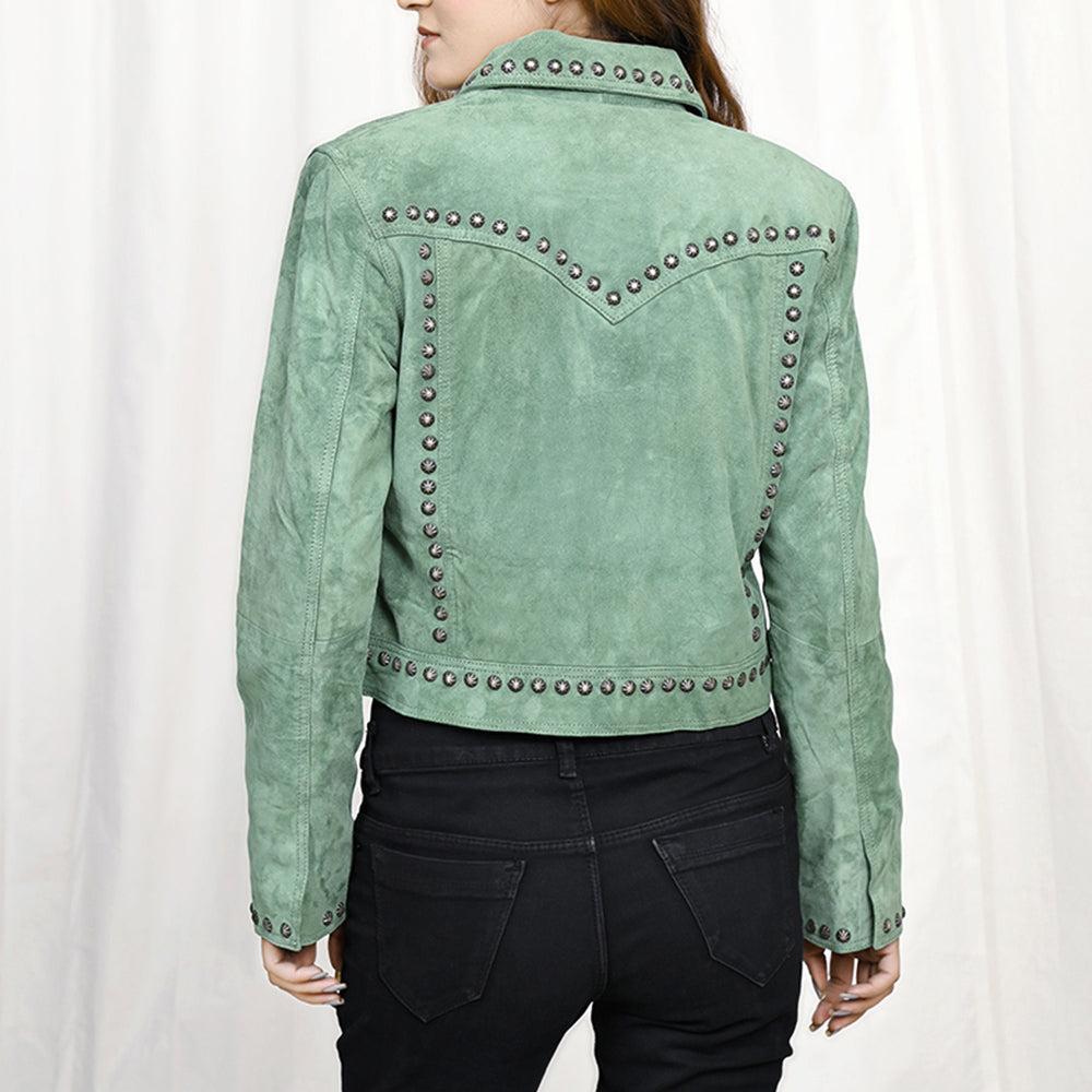 Genuine Vintage  leather Women shirt  jacket  dress ladies girl
