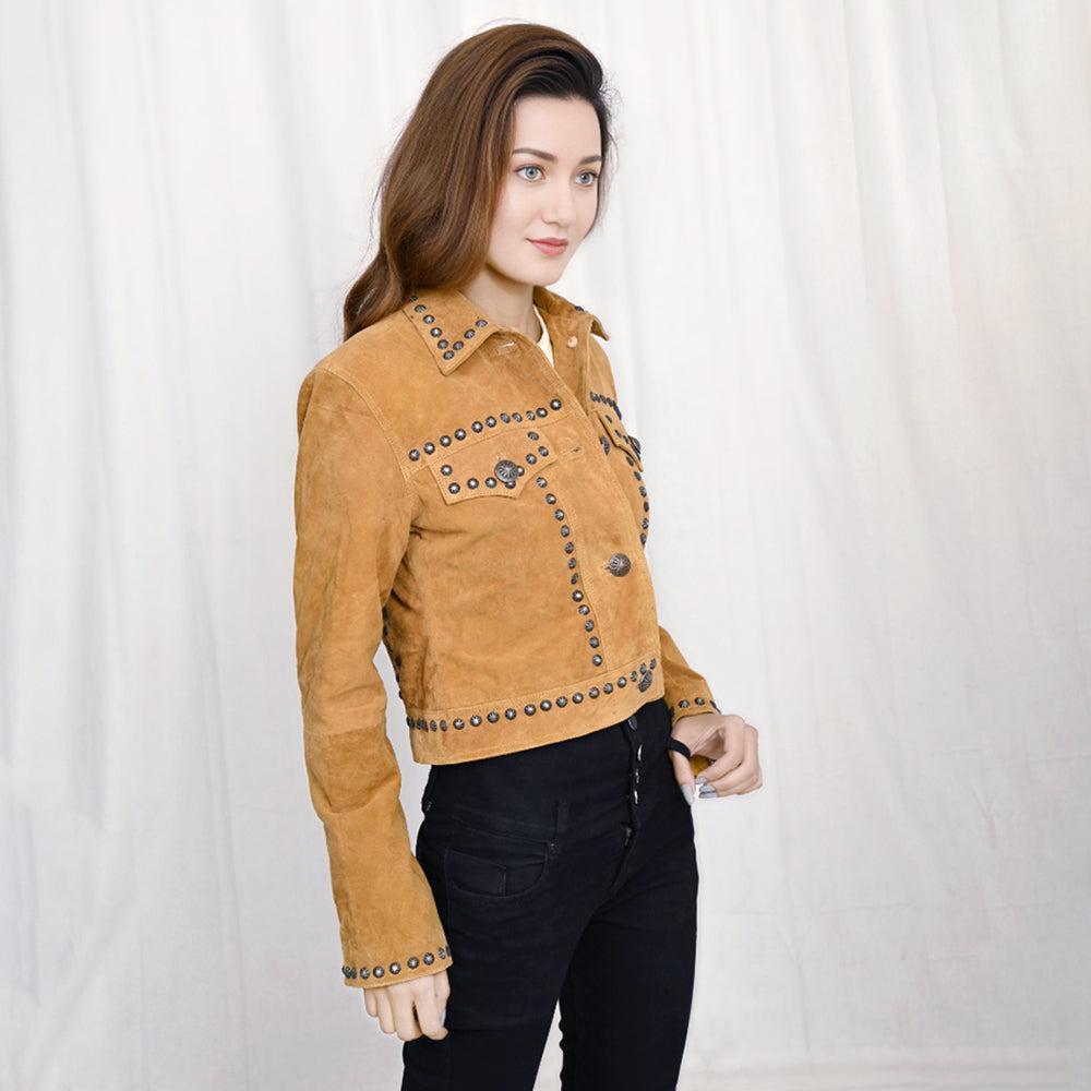 Genuine Vintage  leather Women shirt  jacket  dress ladies girl
